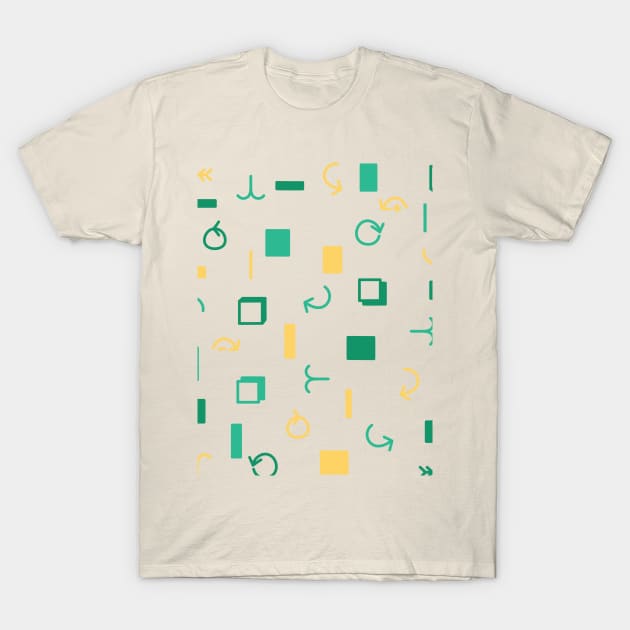 Icon symbol left right arrow square call yellow cream green T-Shirt by WwsNttb